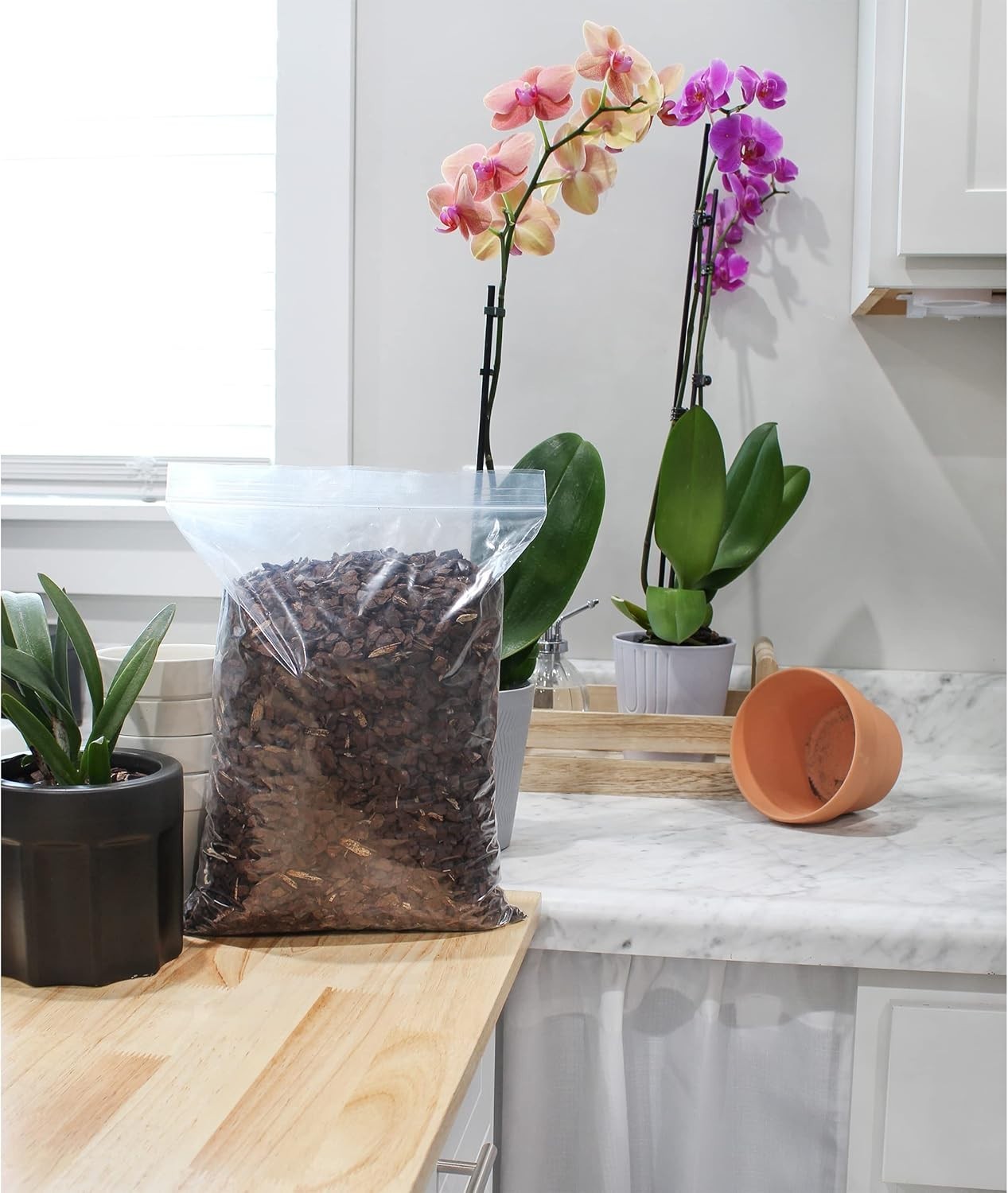Long-Lasting Organic Orchid Bark – 4 Quarts Ideal for Potting and Repotting