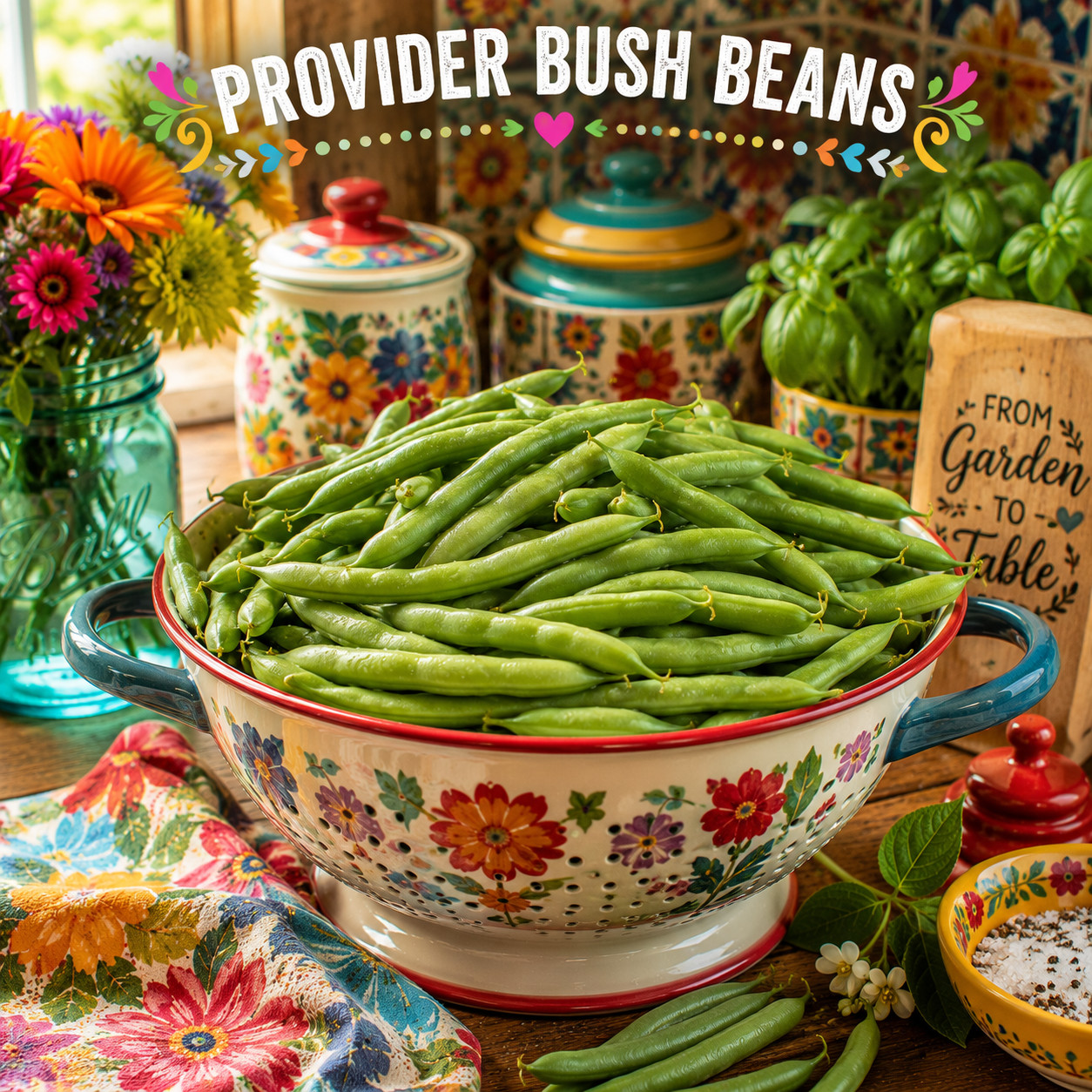 Provider Bush Bean Seeds | Heirloom Non-GMO Green Beans High Yield Early Garden
