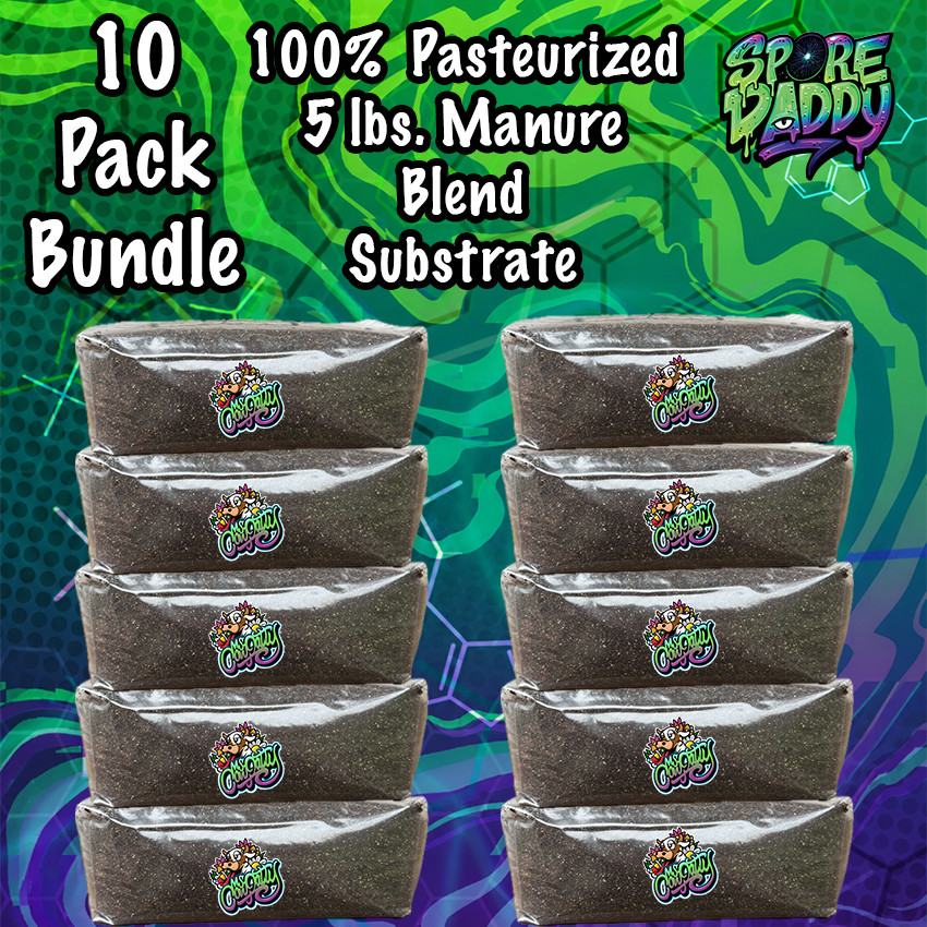 Ms. Cow Patty’s Manure Blend Pasteurized Mushroom Substrate | 5 lbs | 10 Pack