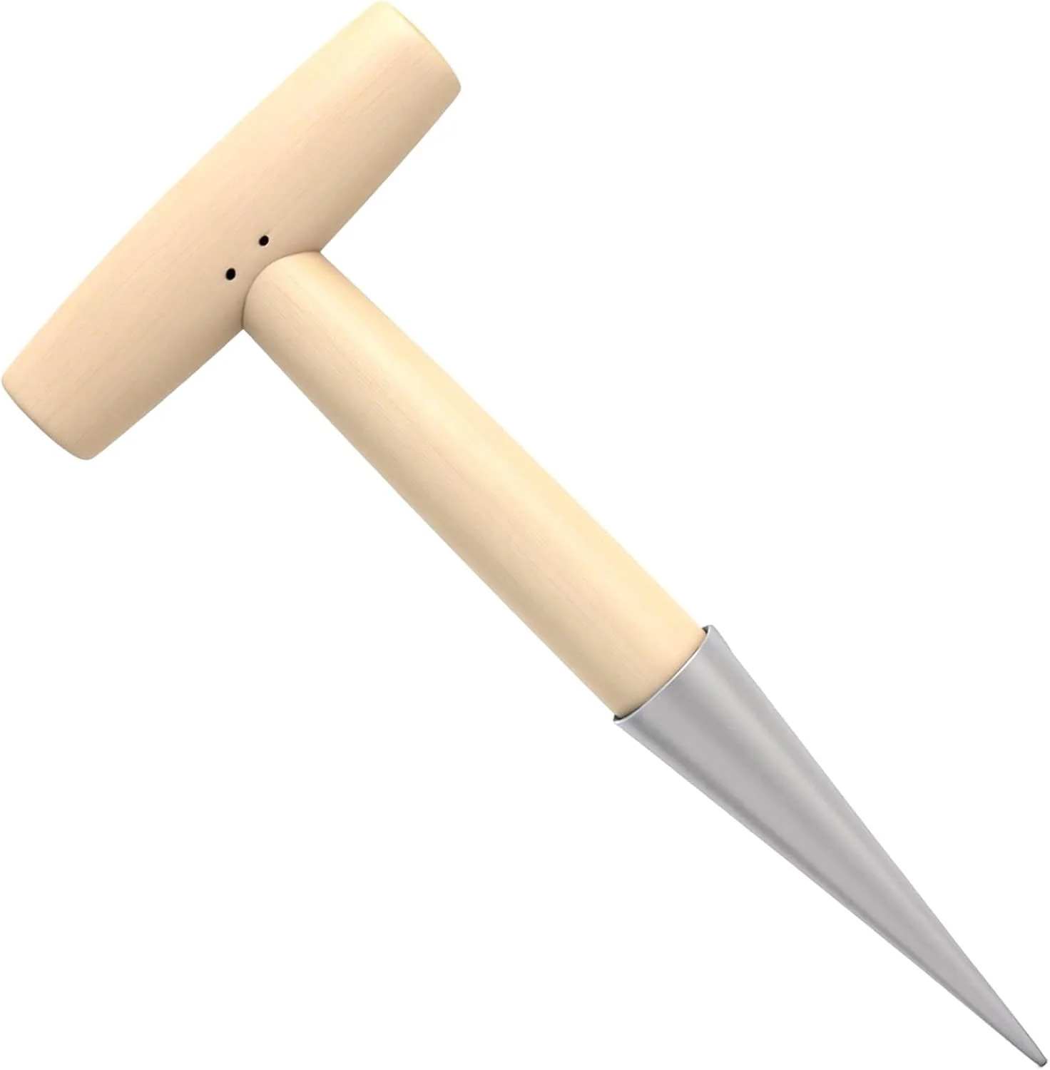 T-Shaped Garden Seed Dibber with Depth Measurements – Stainless Steel Bulb Plant