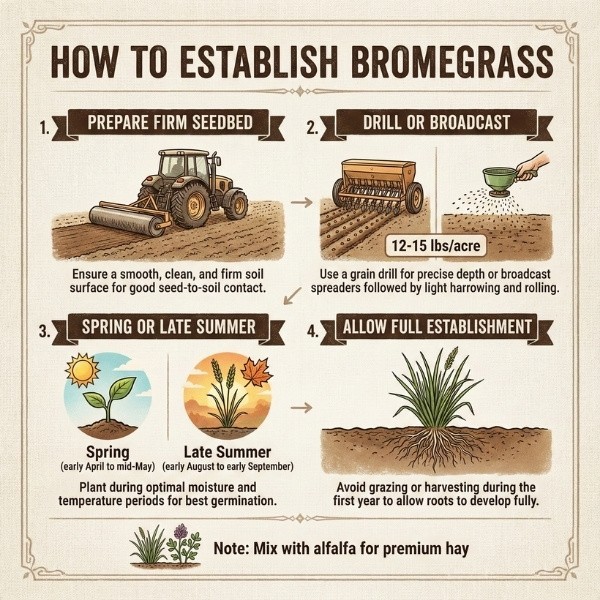 Old Cobblers Farm™ Wicked Tuff Turf Meadow Bromegrass (Grasses) – Season Forage