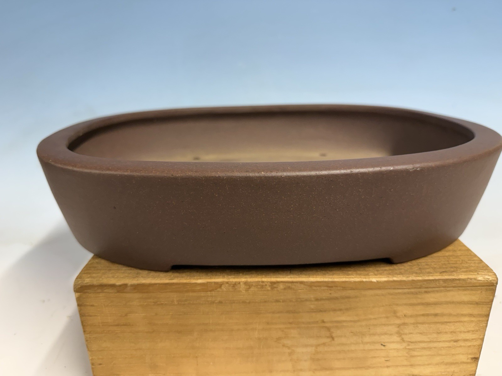 Unglazed Bonsai Tree Tokoname Pot Yamaaki Kiln 14 1/4” Floral Motif