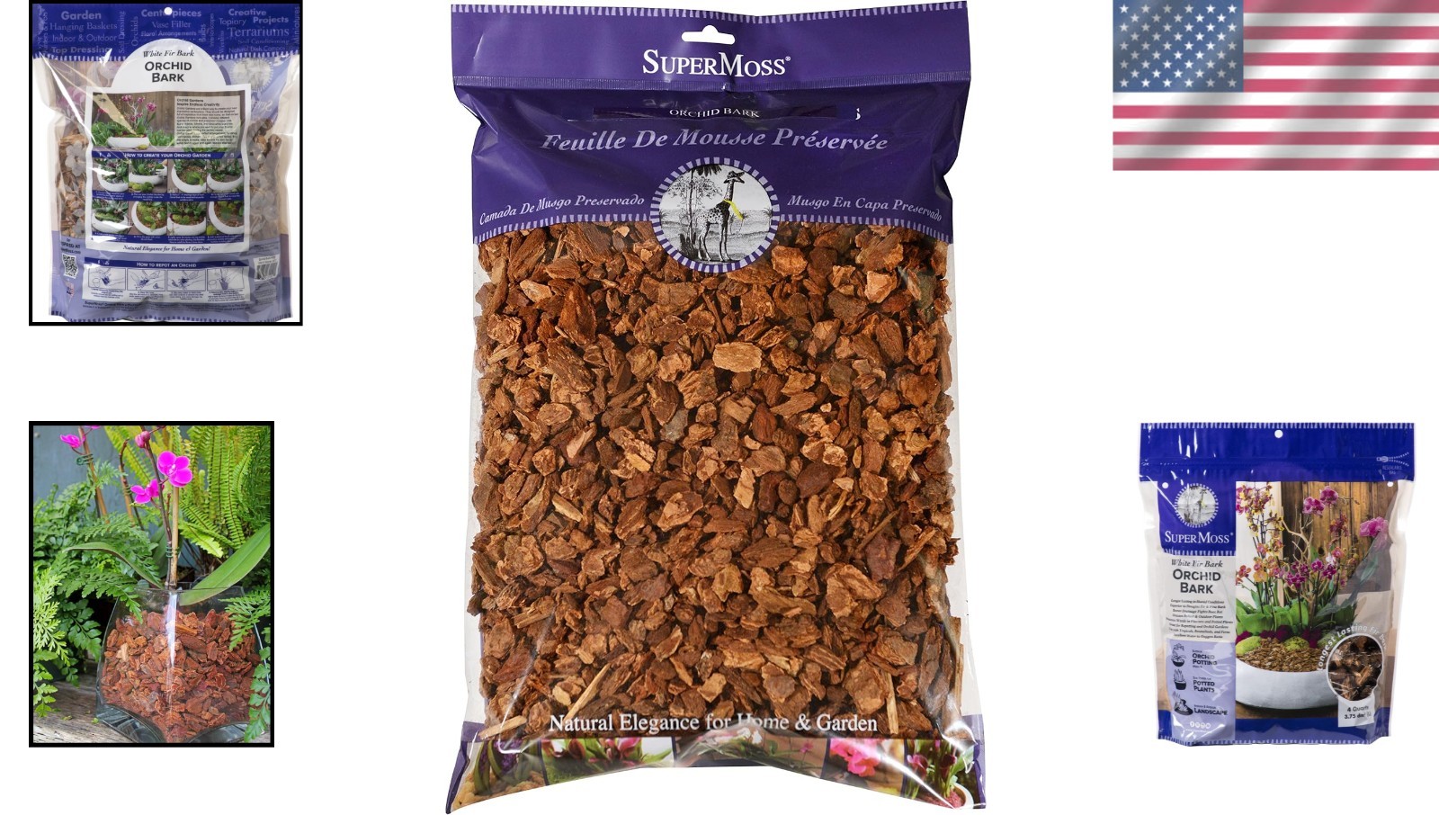 Natural Orchid Potting Bark, 4 Quarts