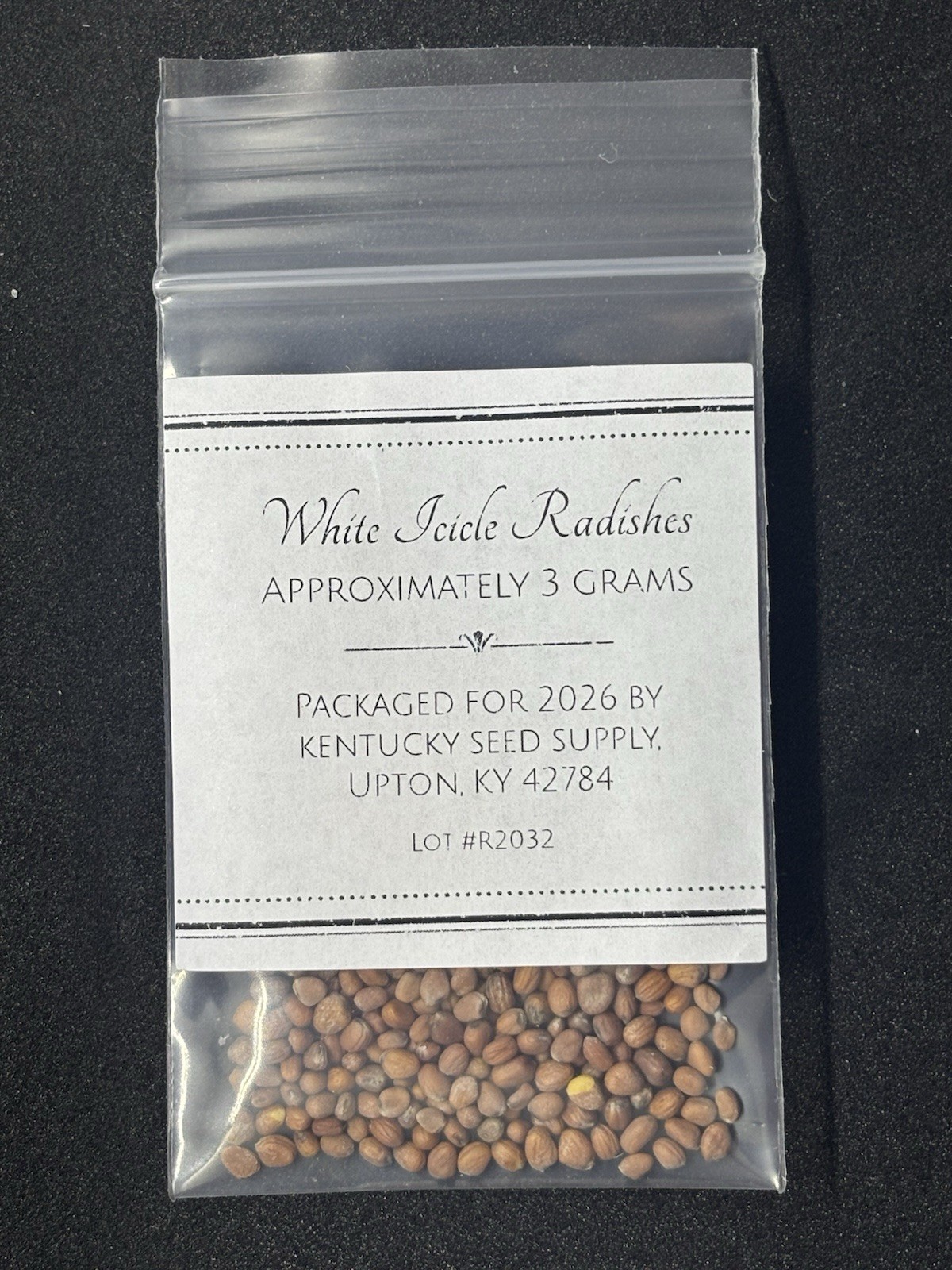 White Icicle Radish Seeds 3 Grams-Free Shipping