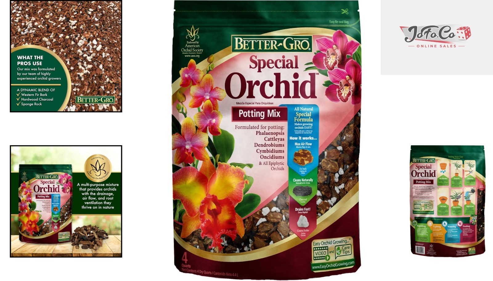 Special Orchid Potting Mix – 4 Quarts for Optimal Root Development & Drainage