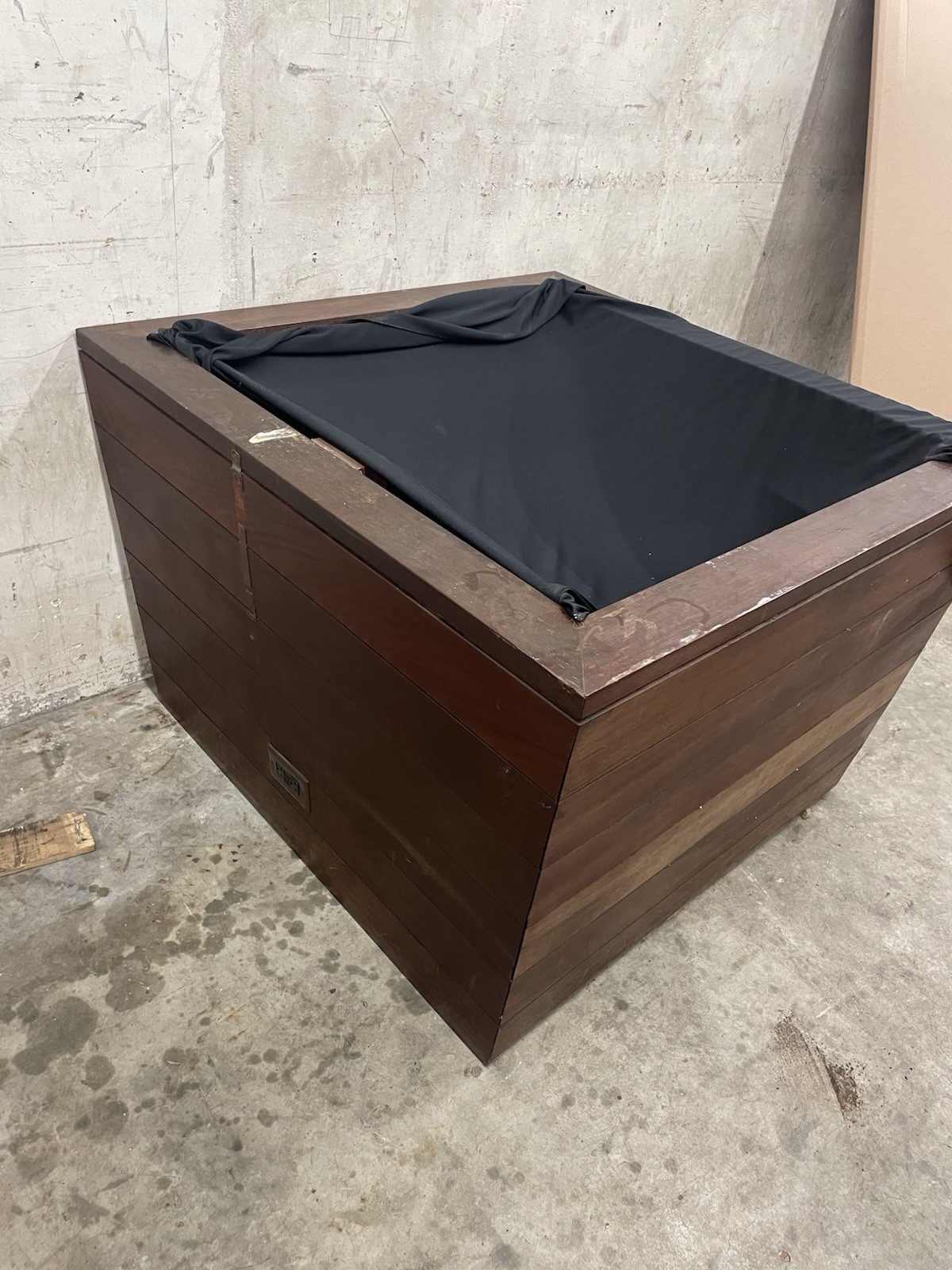 Wooden planters 4x4x3 with cherry wood. Paid $4k for Both.Best offer takes both