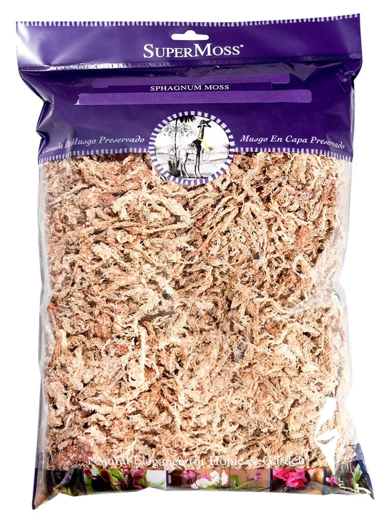 Super Moss Orchid Sphagnum Moss Dried Natural Color 16oz