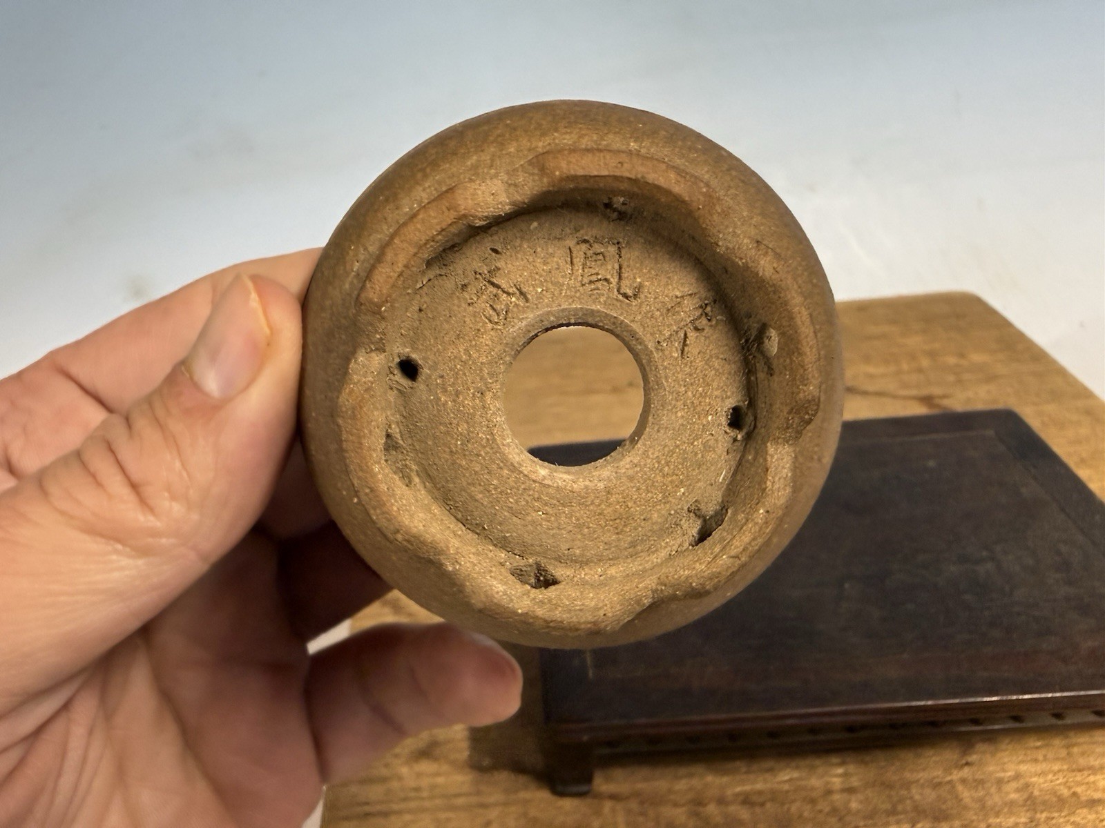 Japanese Unknown Maker Shohin Bonsai Tree Pot 2 3/4 By 1 1/4”unglazed Handmade
