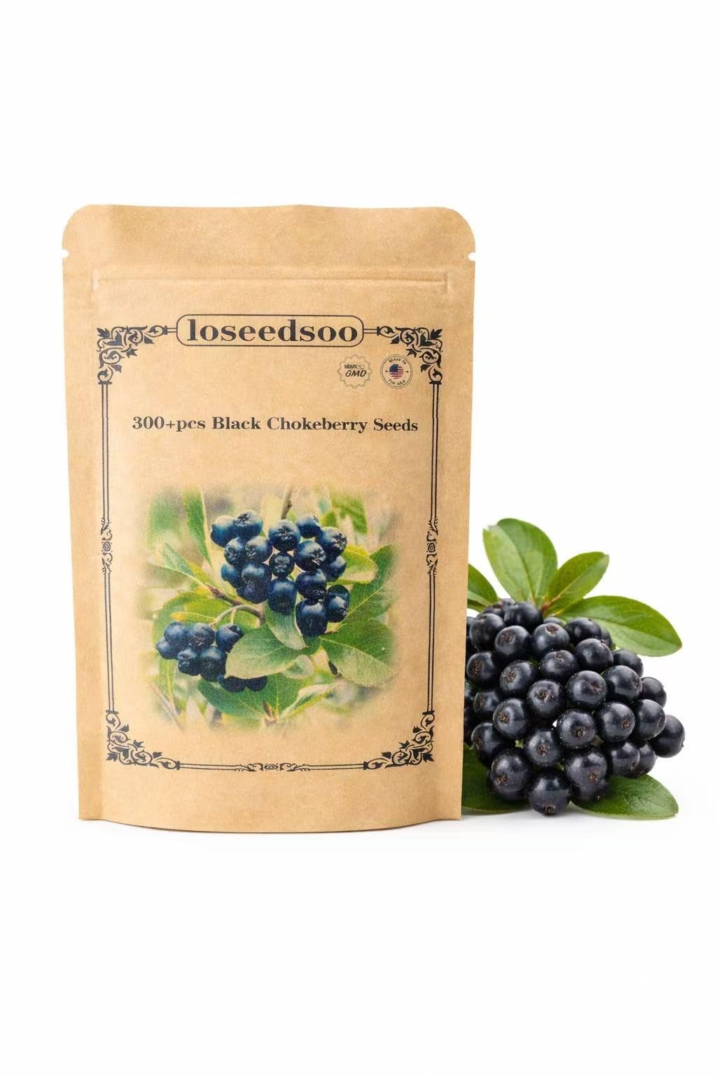 Black Chokeberry Seeds 300+ for Planting – Aronia Melanocarpa Berry Seeds, No…