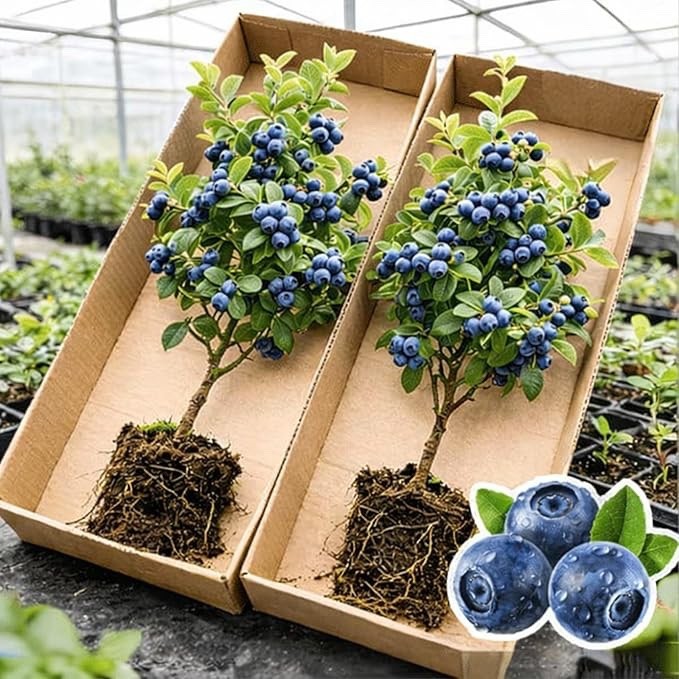 2 Blueray Blueberry Tree Seedlings Live Plant – Fruit Bearing Blueberry Bush