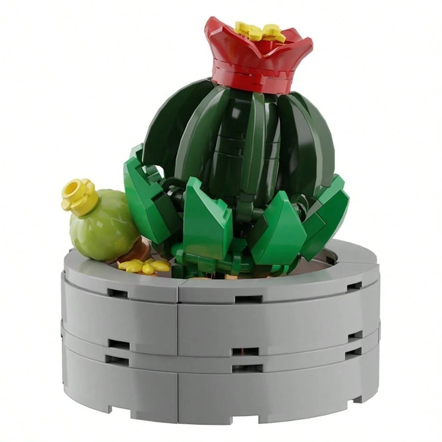 Succulent Potted Plant Building Blocks Set with Display Stand 873pcs DIY Model