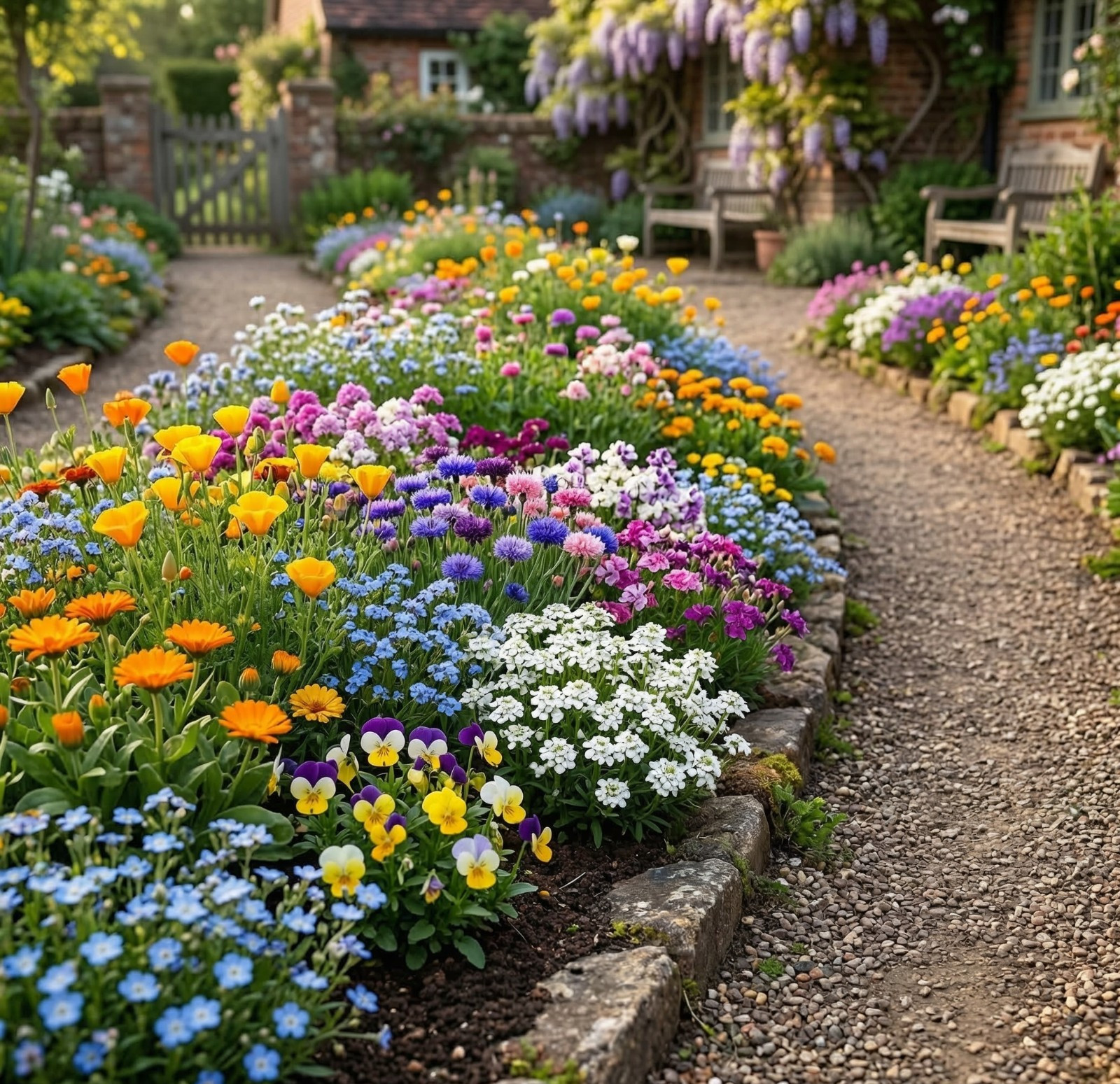 Landscaper’s Pack SHORTY LOW GROW Low Growing Wildflower Mix Border 3000 Seeds