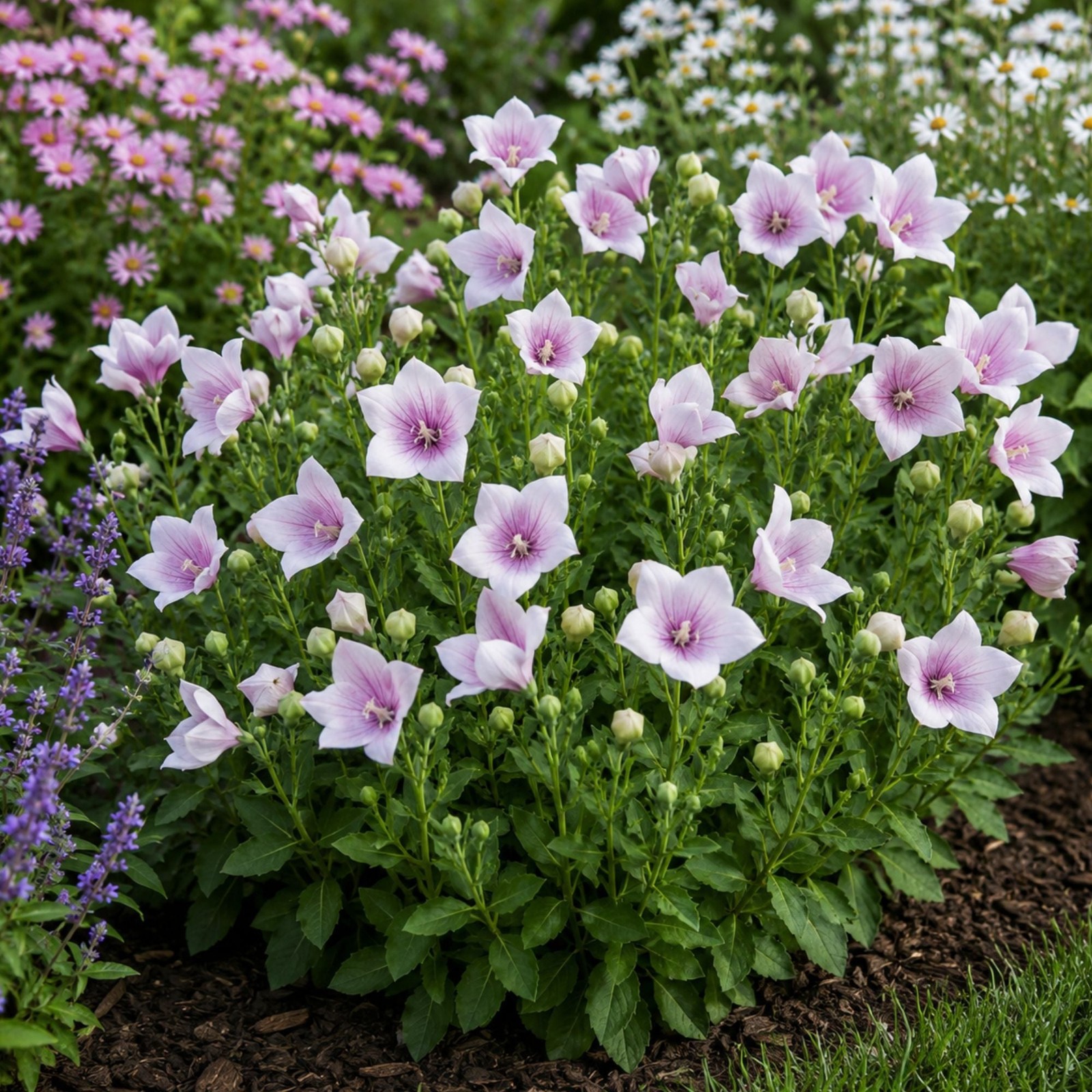 Platycodon Astra Pink 2 Potted Plants Rooted in Quart Pots, Easy to Grow