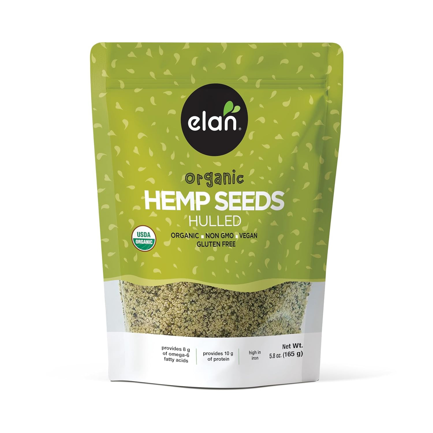 Organic Hulled Hemp Seeds, 5.8 oz, Shelled Hemp Seeds, Raw Hemp Hearts, No Addit