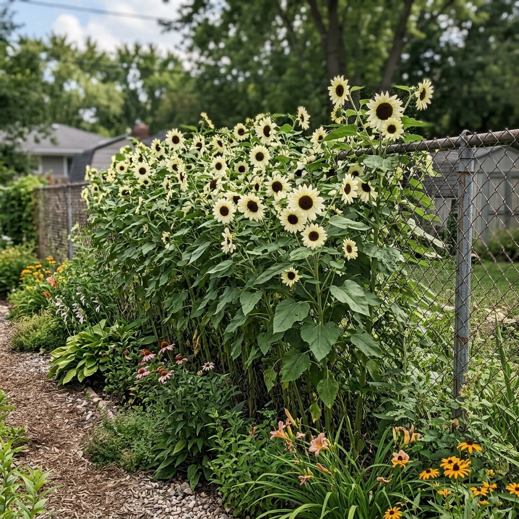 100 White Nite Sunflower Seeds Outdoor Patio Decor – Beginner Friendly