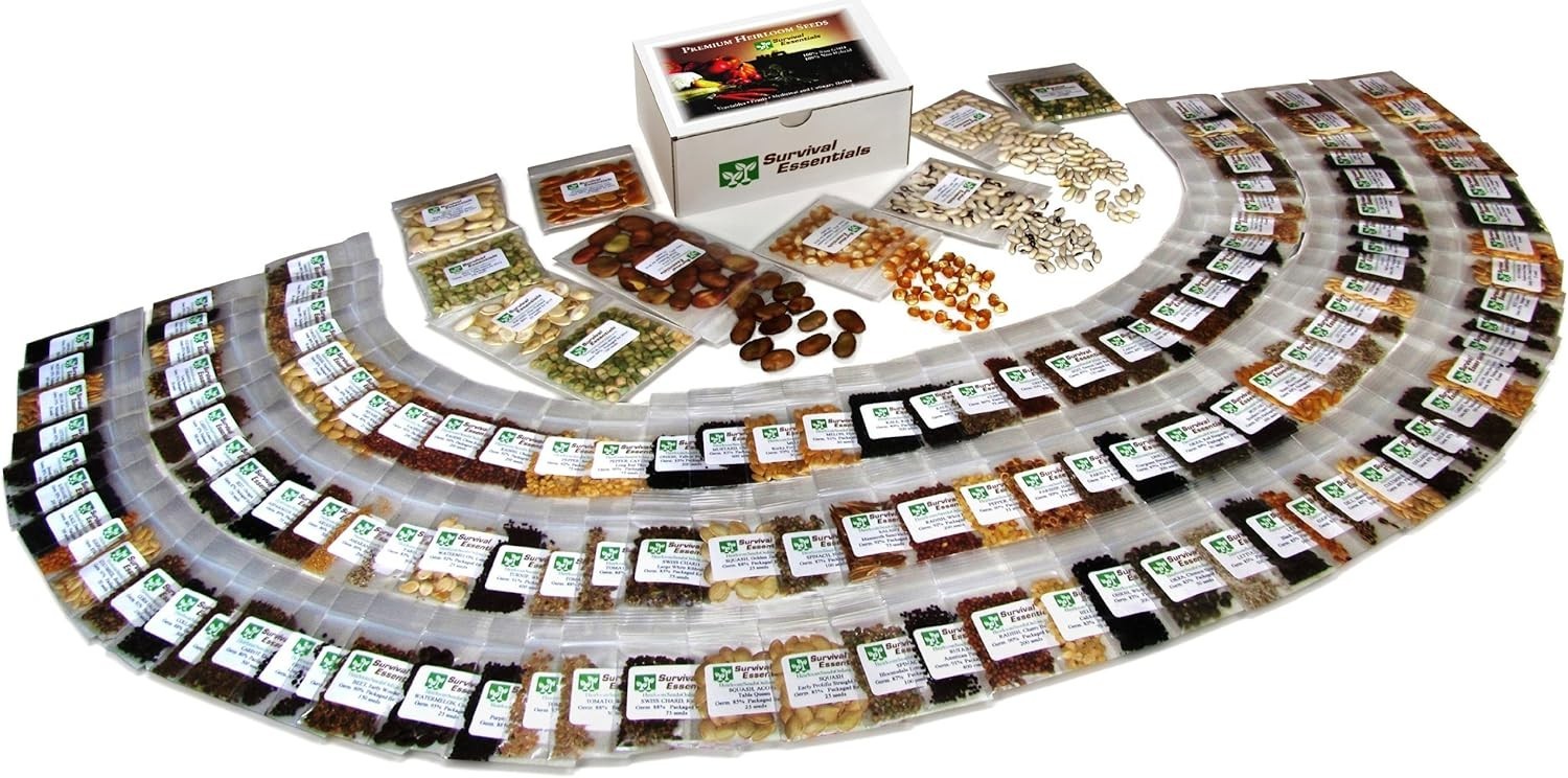 Complete Heirloom Seed Collection – 135 Varieties for All USDA Hardiness Zones