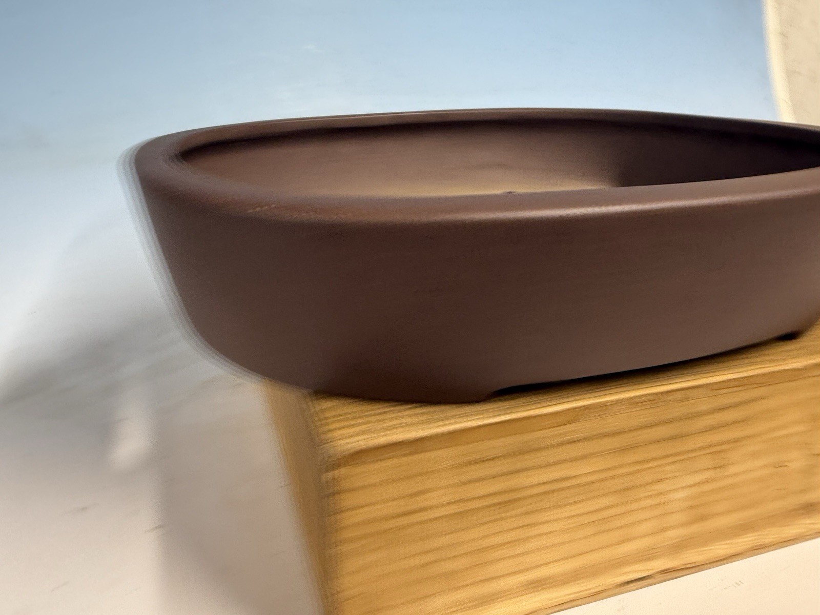 Unglazed Bonsai Tree Tokoname Pot Yamaaki Kiln 14 1/4” Floral Motif