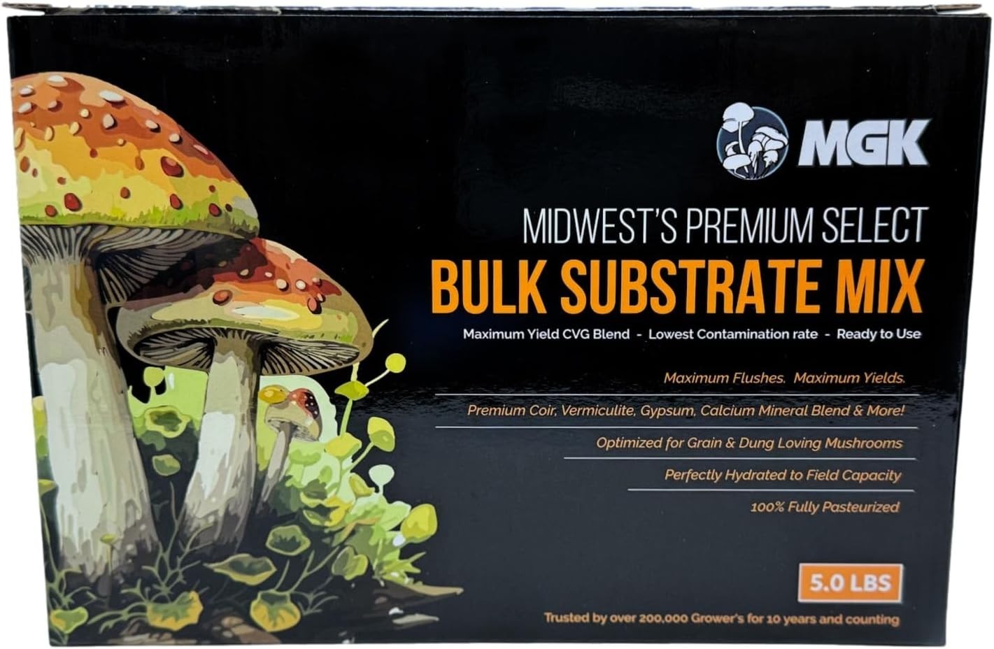 5LB Mushroom Substrate Mix – Fully Pasteurized for Maximum Yield