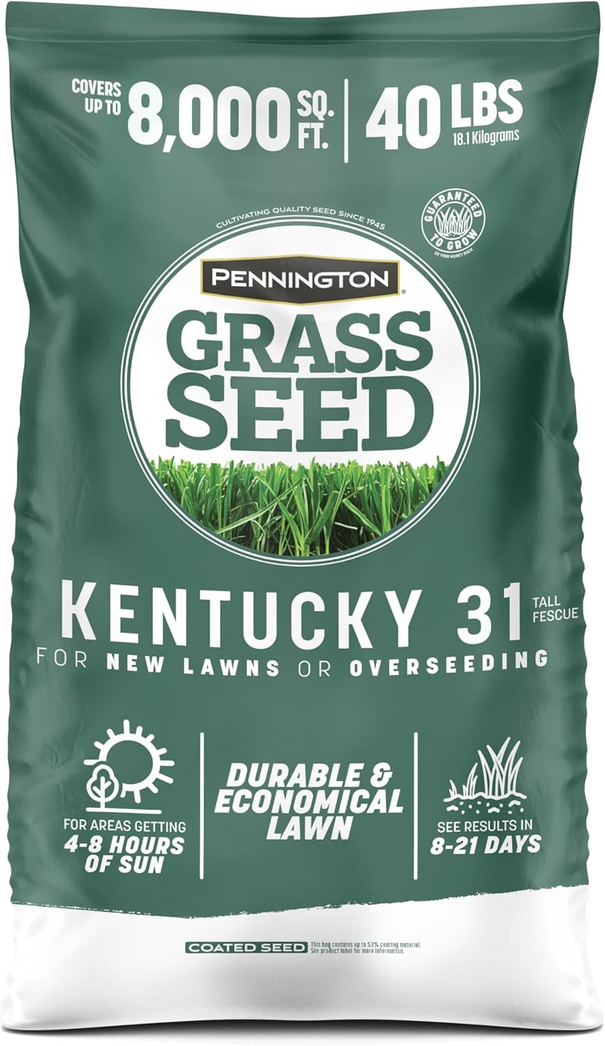 Pennington Kentucky 31 Tall Fescue Grass Seed 40 lb Penkoted Lawn Seed Mix