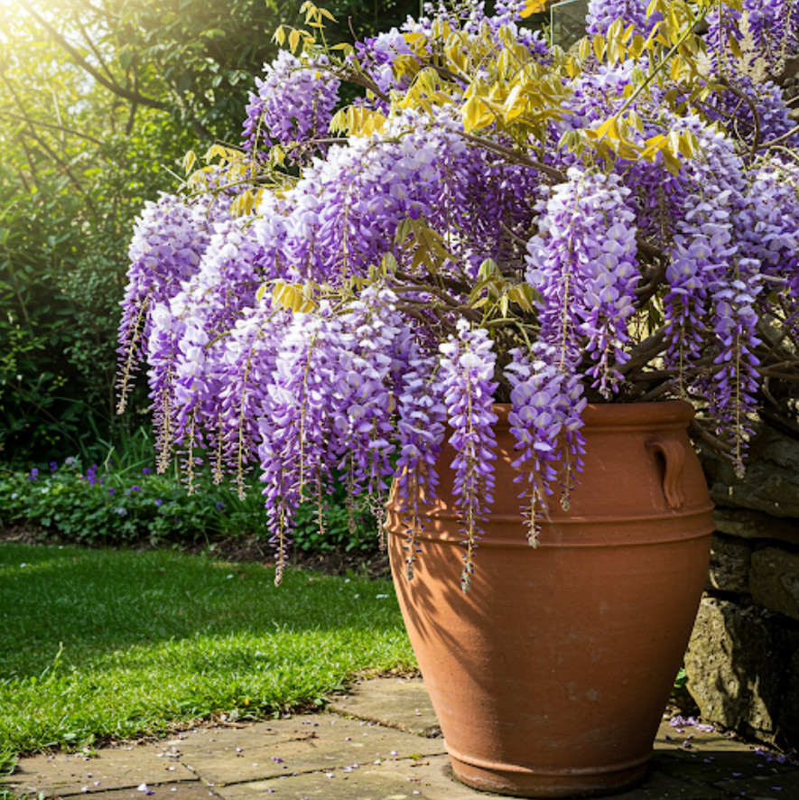 Live Wisteria Tree (Wisteria sinensis) – 12” Tall – 4” Pot – Flowering Vine