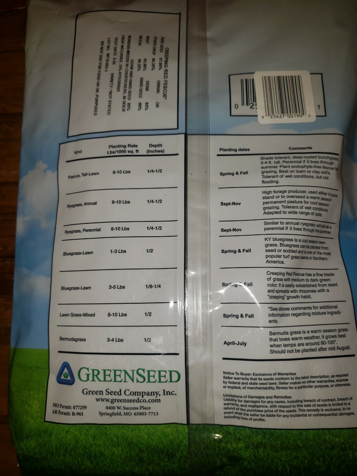 3lbs CREEPING RED FESCUE Grass Seed For Shady Lawns Fine Blade Beautiful Grass