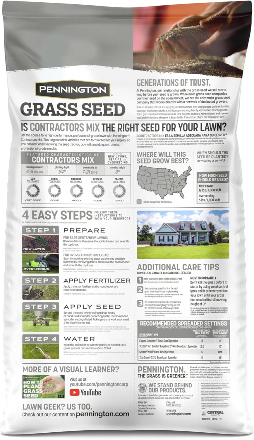 Contractors Grass Seed Mix Northern Mix 40 Lb