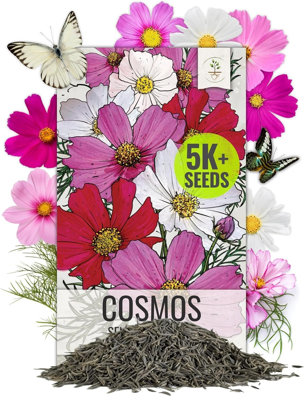 Cosmos Seeds for Planting Sensation Mix | 5,000+ Heirloom Seeds Open Pollinat…