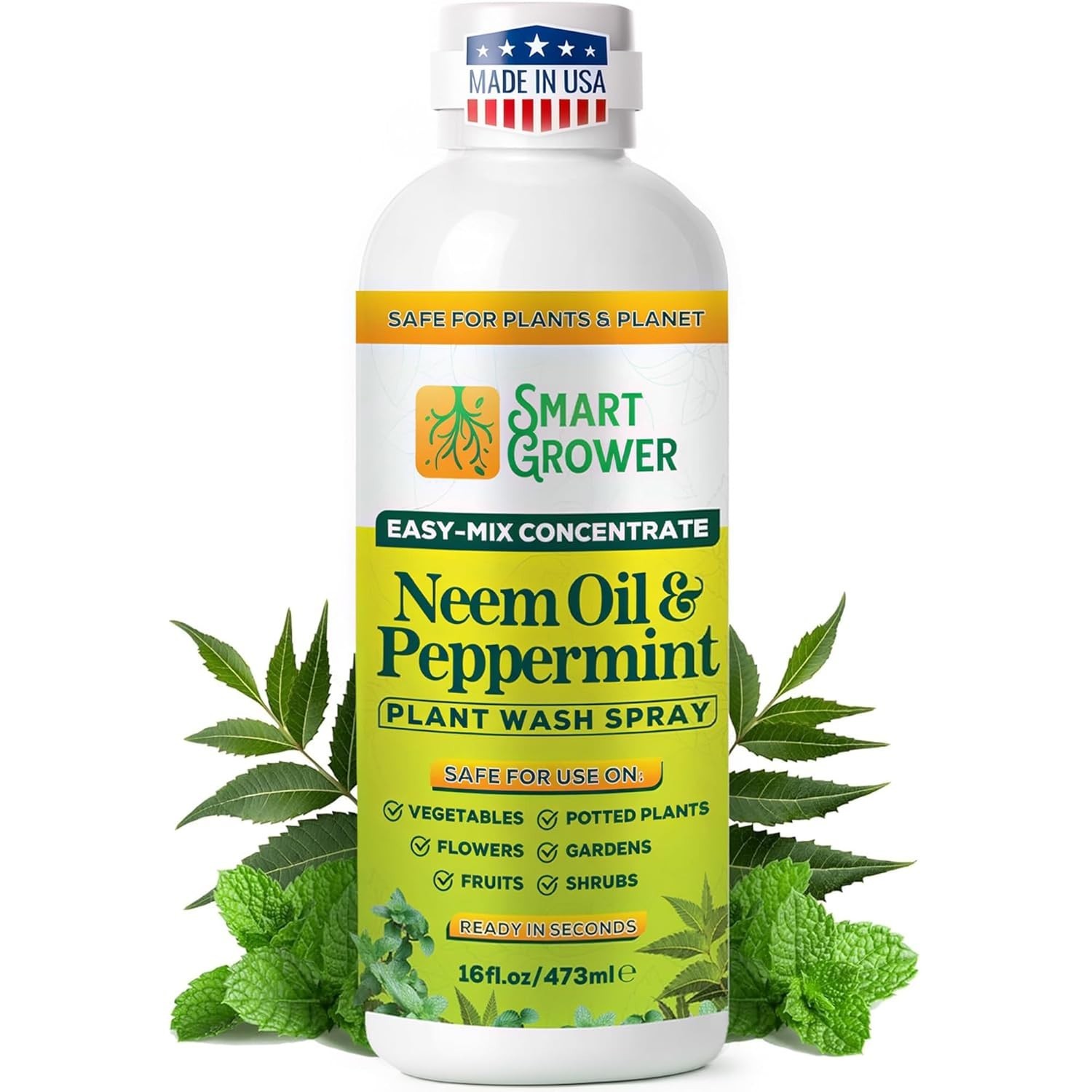 Best Value Neem Oil Spray with Peppermint – 16 oz Makes 2 Gallon Ready-to-Use