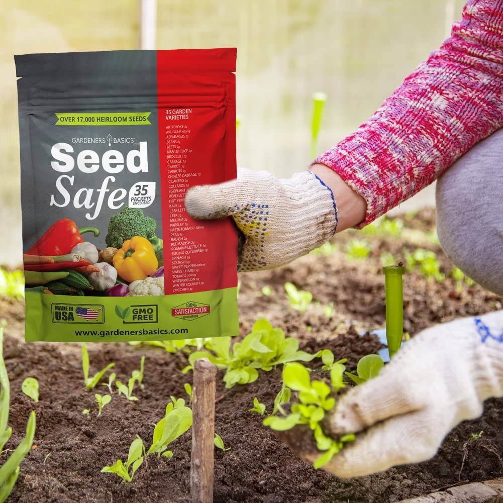 Gardeners Basics Seed Safe Kit 35 Easy to Grow Heirloom Vegetable Seeds for …