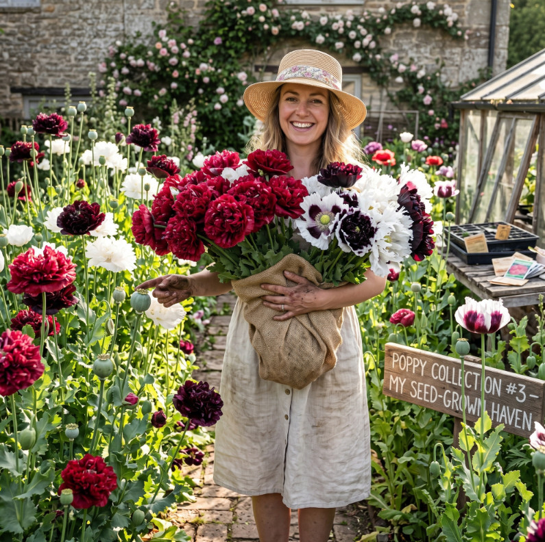 ROMANTIC COTTAGE GARDEN POPPY COLLECTION #3 FALL PLANTING Huge Pods 3000 Seeds!
