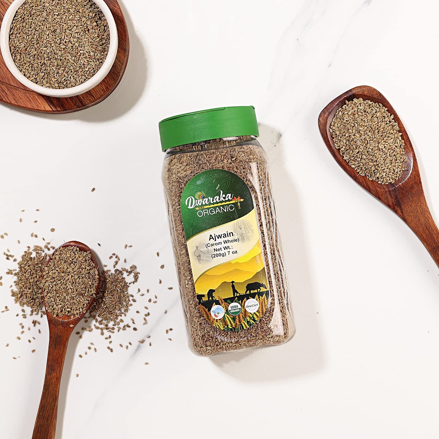 Healthy 7oz Pack of Organic Ajwain Seeds – The Must-Have Spice for Home Cooks