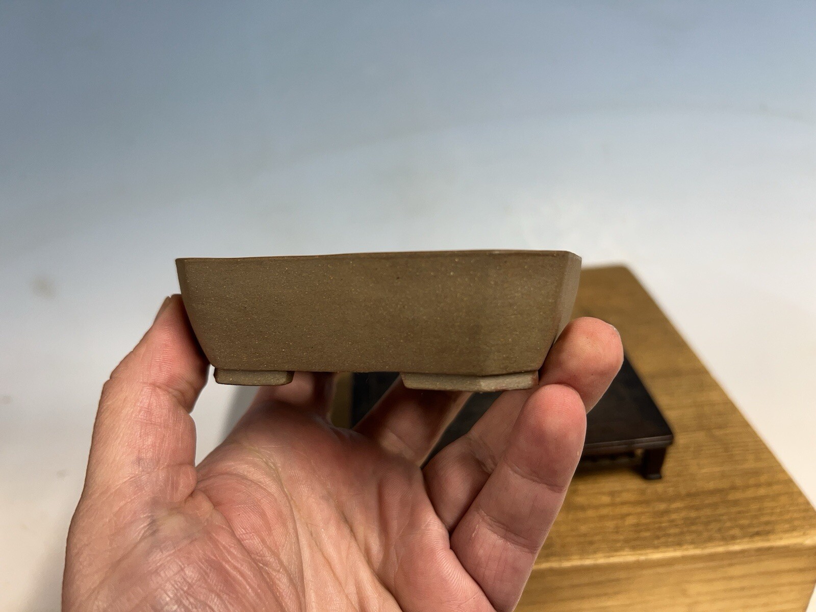 Japanese Unknown Maker Shohin Sized Bonsai Tree Pot 4” Handmade