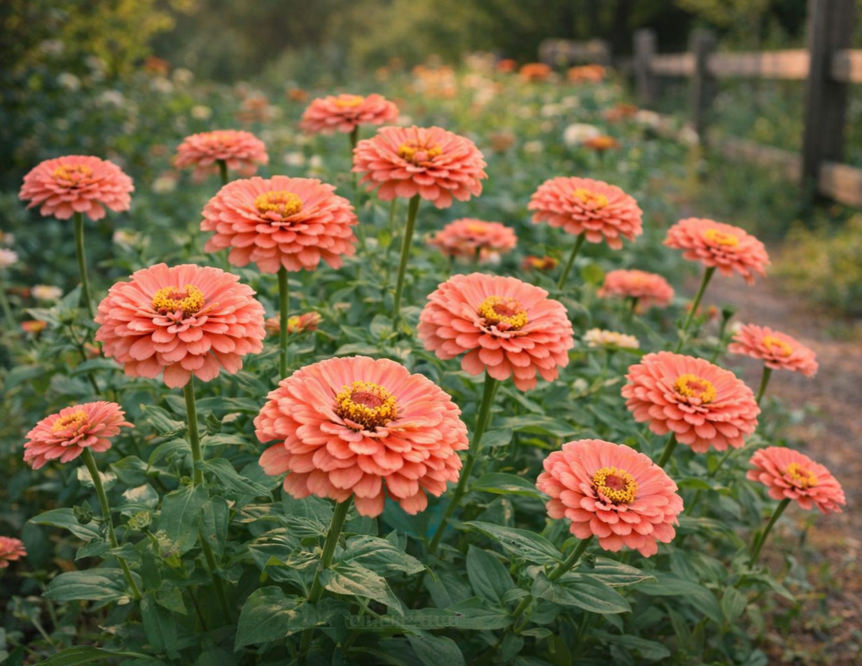 Zinnia Benary’s Giant SALMON Cut Flower Garden 4-6″ Blooms Tall Non-GMO 25 Seeds