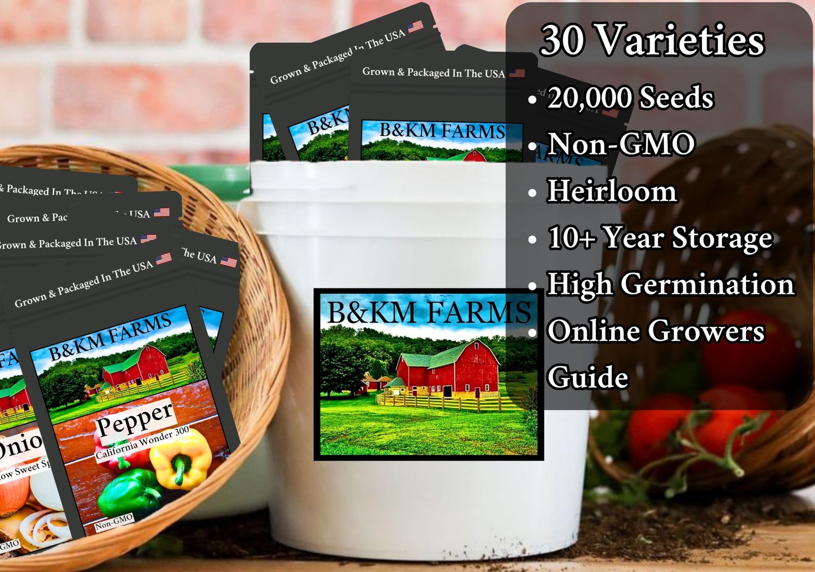 Survival Seed Vault: 20,000+ Heirloom Non-GMO Seeds for Easy Gardening