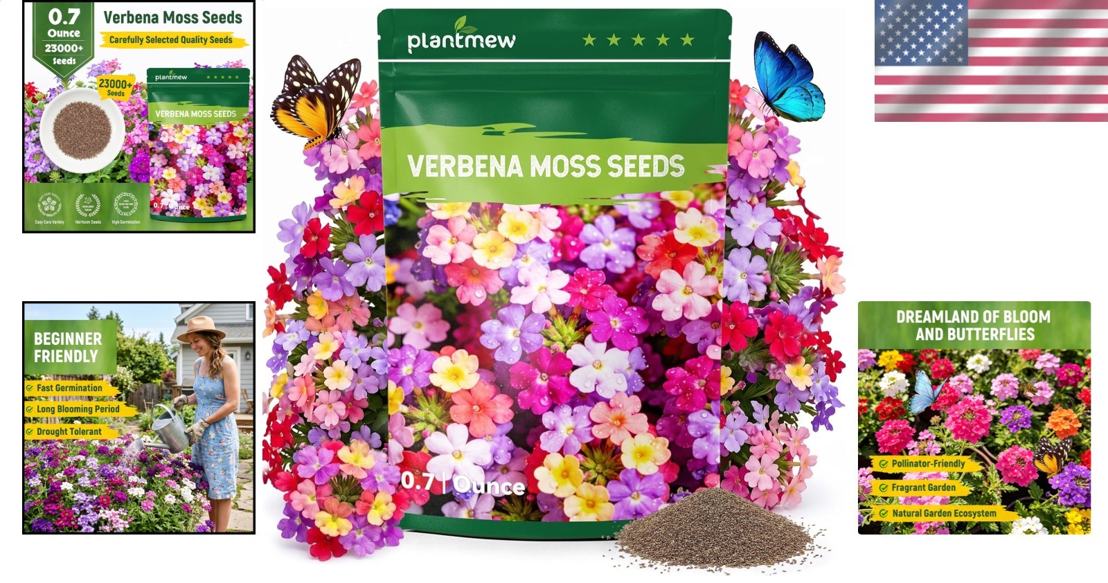 Verbena Seeds, High Germination Rate, Borders, Continuous Seasonal Color