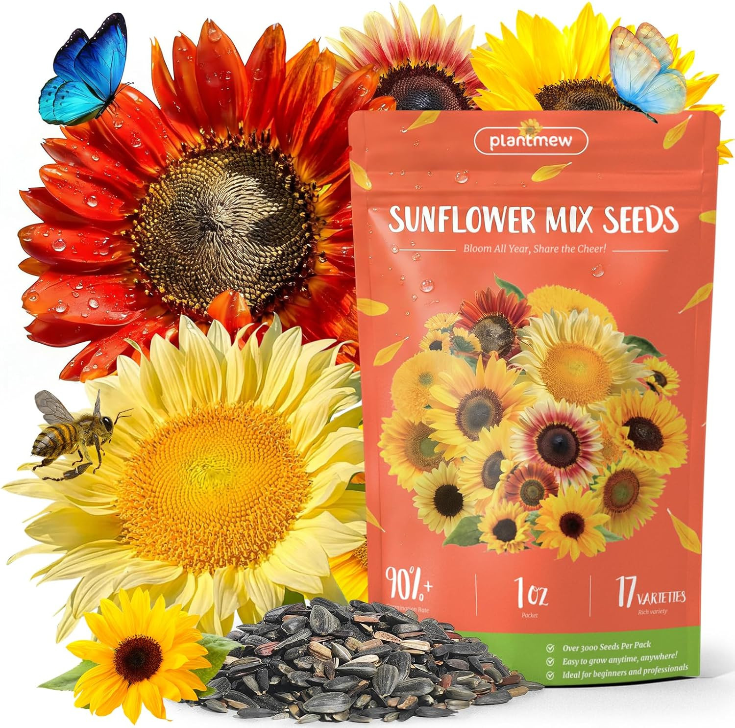 Sunflower Seeds for Planting | Giant Mammoth Sunflower Bulk Packet 3000