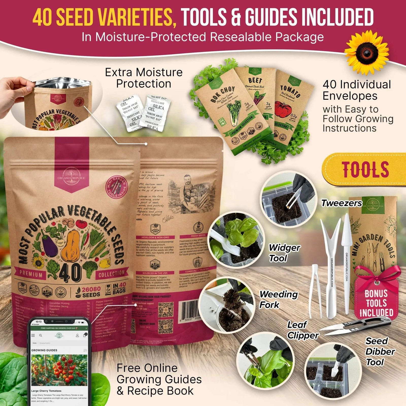 Vegetable Seeds Variety Pack