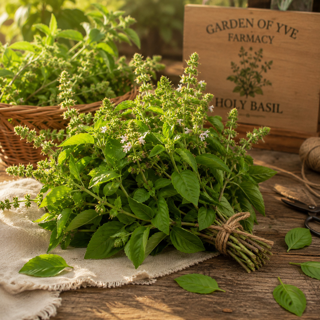 Large Holy Basil Plant — Live 8-Inch Potted Tulsi Herb Plant