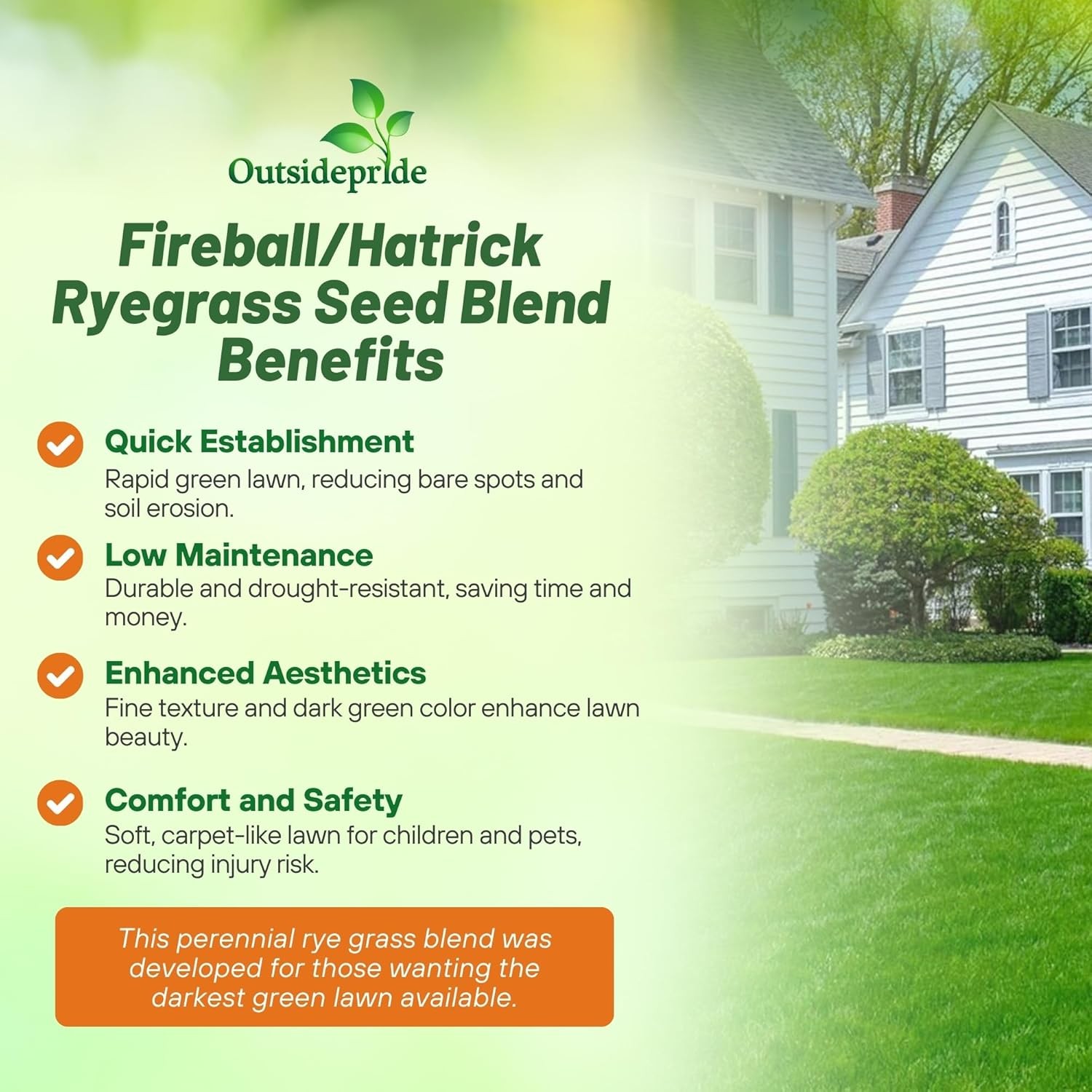 50 LBS – OptiGrowth Coated Fireball & Hattrick Grass Seed – Perennial