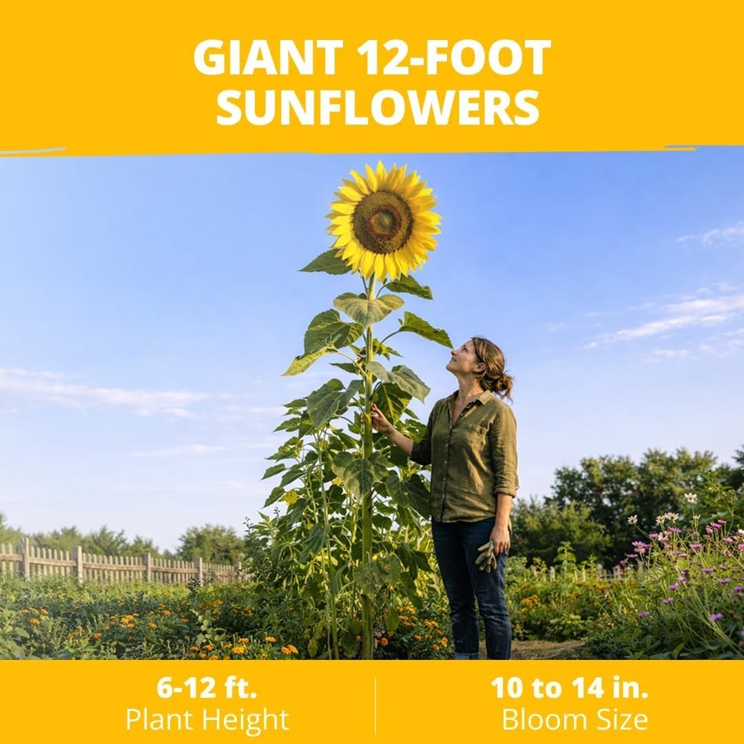 HOME GROWN Sunflower Seeds to Plant | 520+ Giant Mammoth Sunflower Seeds