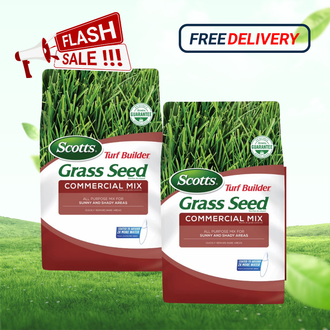 [FASH SALE]Scotts Turf Builder Commercial Mix Grass Seed 7 lb Sun & Shade 2 Pack