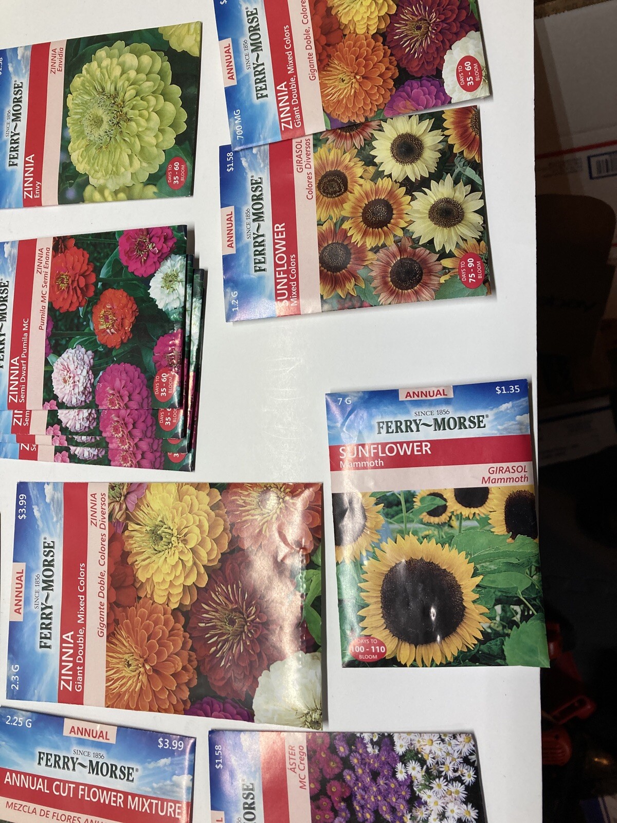50 Ferry Morse Flowers Seed Packs Perennial Annual Free Shipping