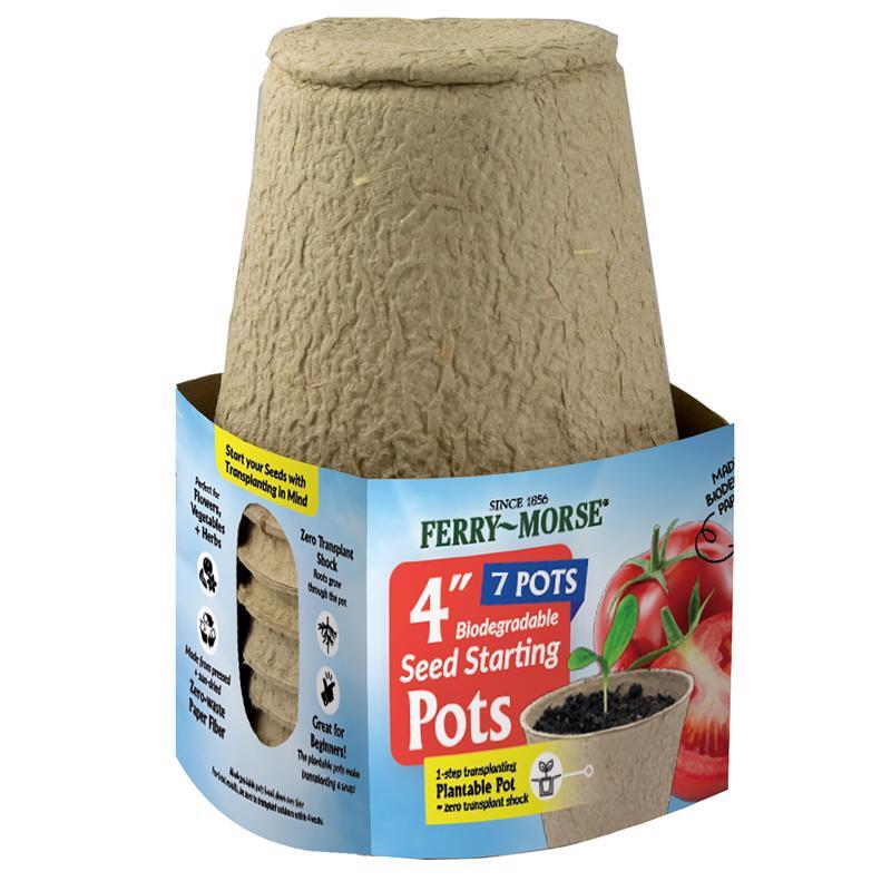 Plantation Products FR407 Round Peat Pot, 4-Inch , Pack of 7 (Discontinued by Ma