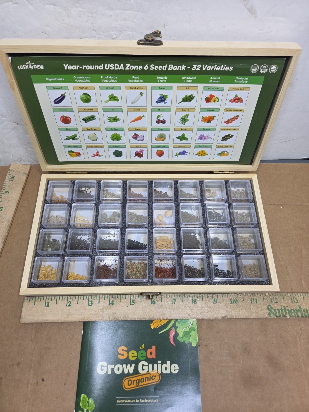 Lush & Dew Year-round USDA Zone 6 Seed Bank 32 Varieties