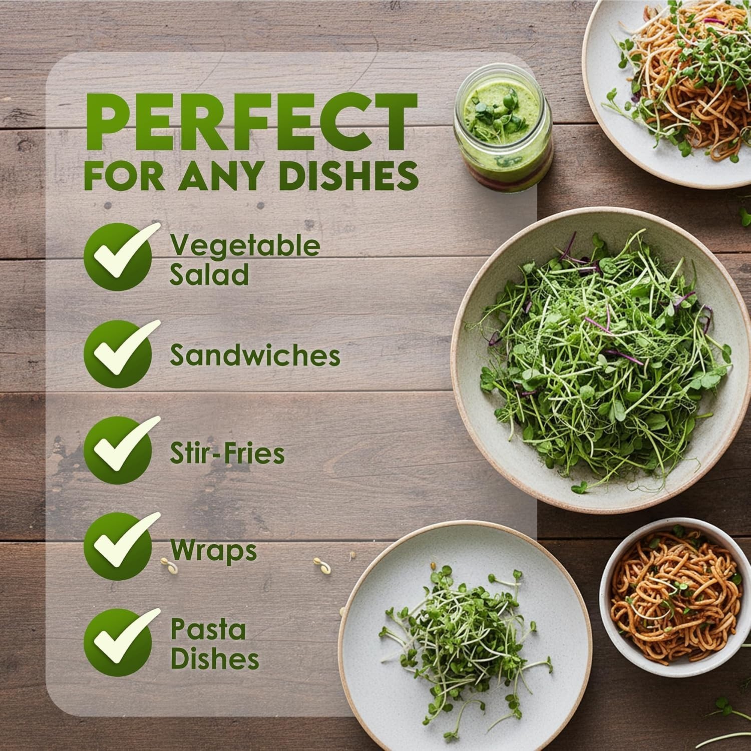 Grow Nutrient-Rich Microgreens: Organic Broccoli, Alfalfa & Clover Seeds – 1lb