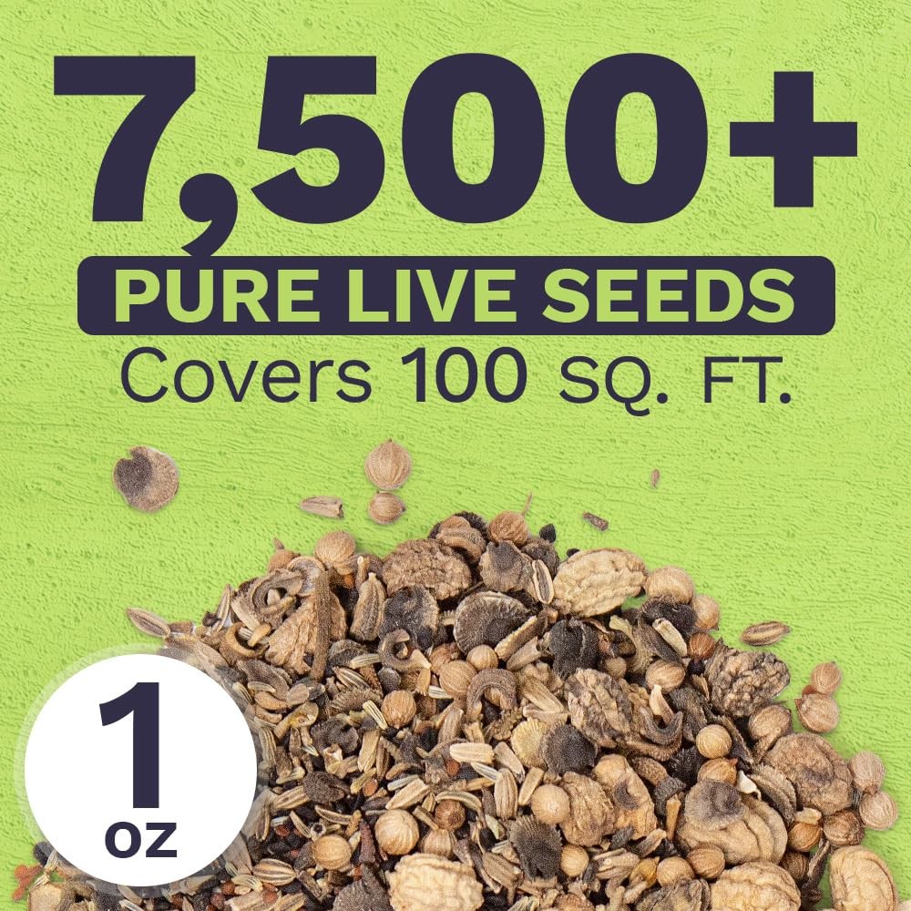 Wildflower Seeds Edible Flowers Mix 1 Ounce, 7000 Open Pollinated Annual Peren