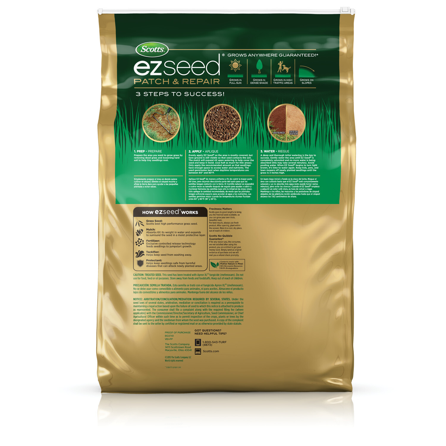 Scotts EZ Seed Patch & Repair Tall Fescue Lawns 40 lbs. Covers up to 890 sq. ft.