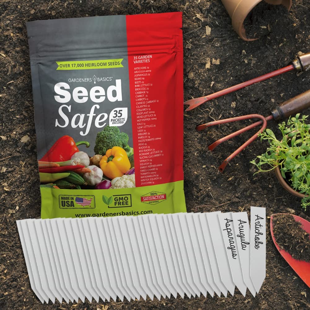 Gardeners Basics Seed Safe Kit 35 Easy to Grow Heirloom Vegetable Seeds for …