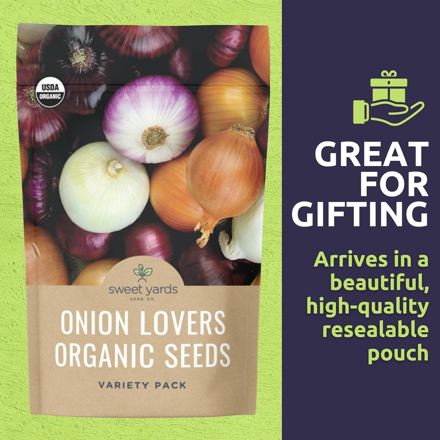 Organic Onion Seeds Variety Pack – 6 Individual Packs – 2025 Season – Walla…