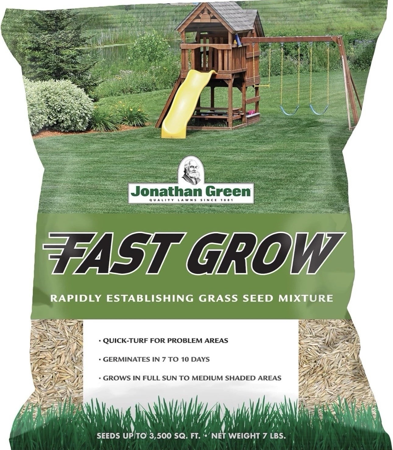 Fast Grow Grass Seed (7 lb) – Perfect for Quick Lawn Establishment & Overseeding